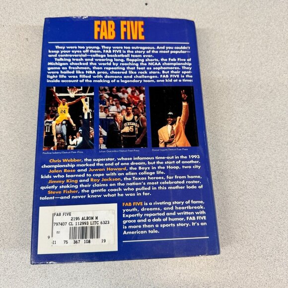 Fab Five Book by Mitch Albom Signed 1st Edition First Printing Hardcover 1993 - Picture 2 of 14
